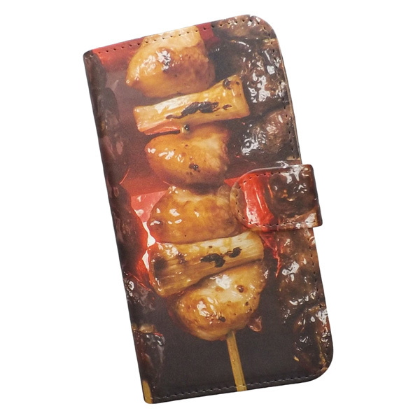 iPhone15　スマホケース 手帳型 プリントケース 焼き鳥 フード 食べ物_画像1