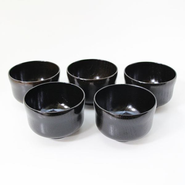  soup bowl ... black coating 5 customer 5 piece Japanese-style tableware wooden . bowl lacquer ware 300cc present gift celebration 