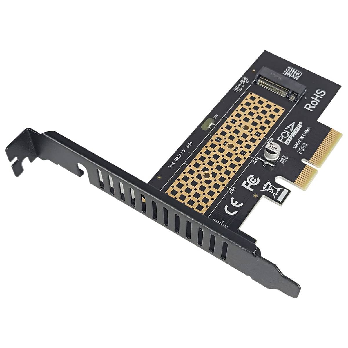 M.2 NVME SSD to PCIE 4.0アダプター 変換カード 増設インターフェースボード PCie x4/x8/x16スロット 汎用 ホストコントローラ拡張カード_画像1