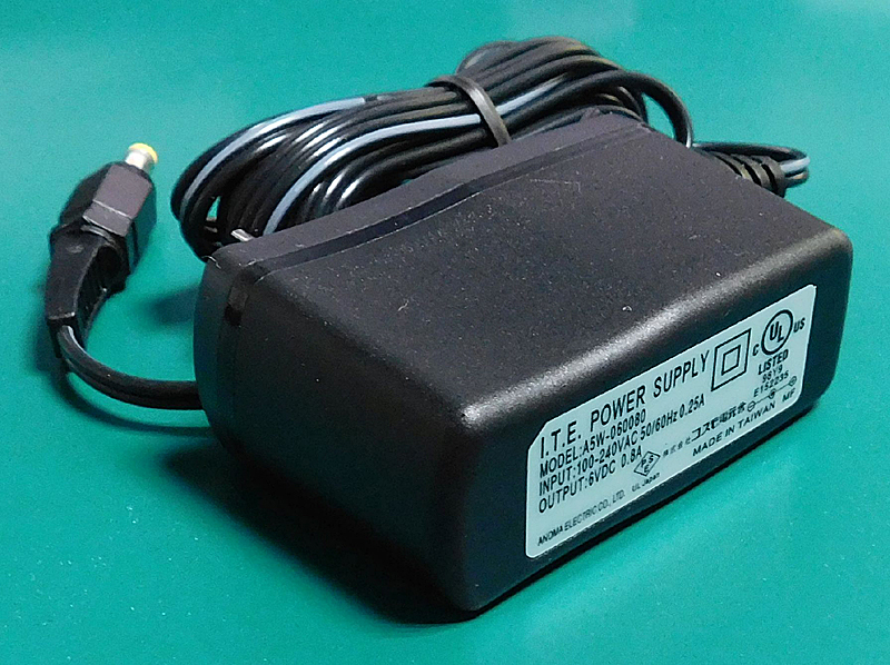 ANOMA ELECTRIC A5W-060080 ACアダプター (DC6V/0.8A/4.0φ×1.7φ) Sony AC-ES608K3・AC-ES608互換 [管理:KH601]の画像1
