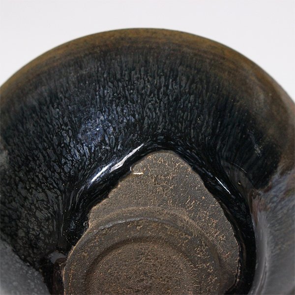 【TAKIYA】6911 『 黒釉碗 』 窯変 天目 茶碗 茶道具 中国 古美術 古玩 時代_画像9