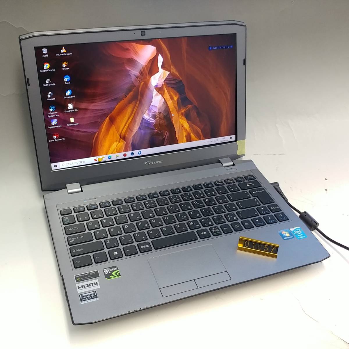 1057 難あり マウスコンピューター G-Tune W230ST 13.3インチ Core i7 4700MQ 2.4Ghz 第4世代 メモリ16GB SSD 119GB ヒンジ、キーボード難_画像1