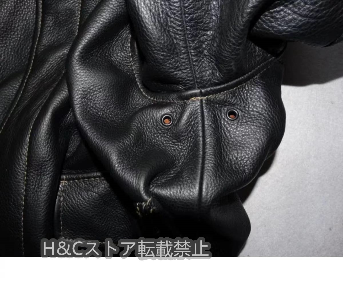 レザージャケット フライトジャケット 牛革 革ジャン メンズファッション 本革 2色 レザーコート レトロ S～4XL_画像10