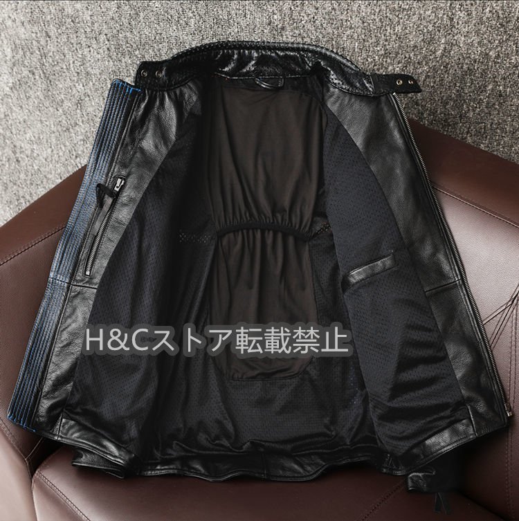牛革 レザージャケット シングルライダース 革ジャン 本革 メンズファッション 機関車 S～5XL_画像5