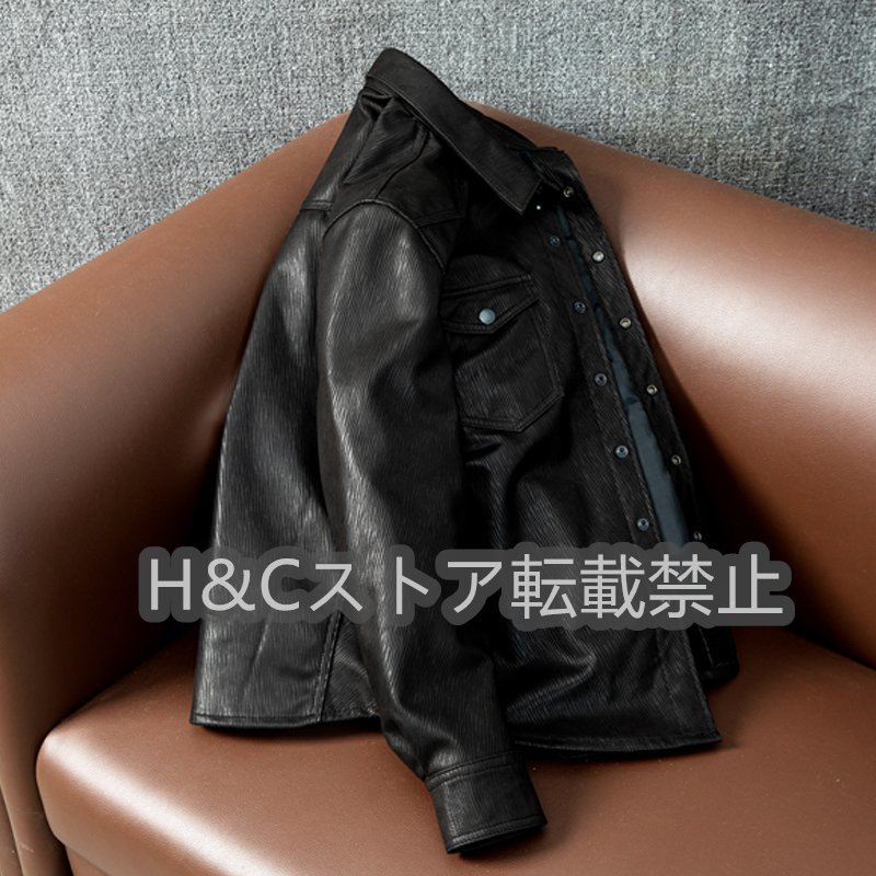 羊革　レザージャケット　柔らかい ジャケット ライダース 本革 メンズファッション 革ジャン 春　Ｍ～4XL 黒_画像3