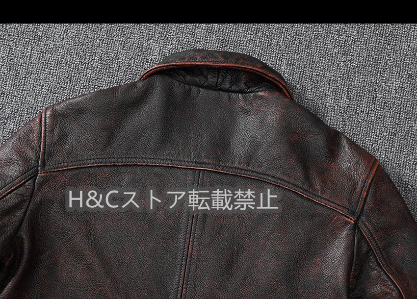 オシャレ ライダースジャケット レザージャケット 本革 牛革 革ジャンコート vintage 本革コート メンズファッショ S~5XL_画像9