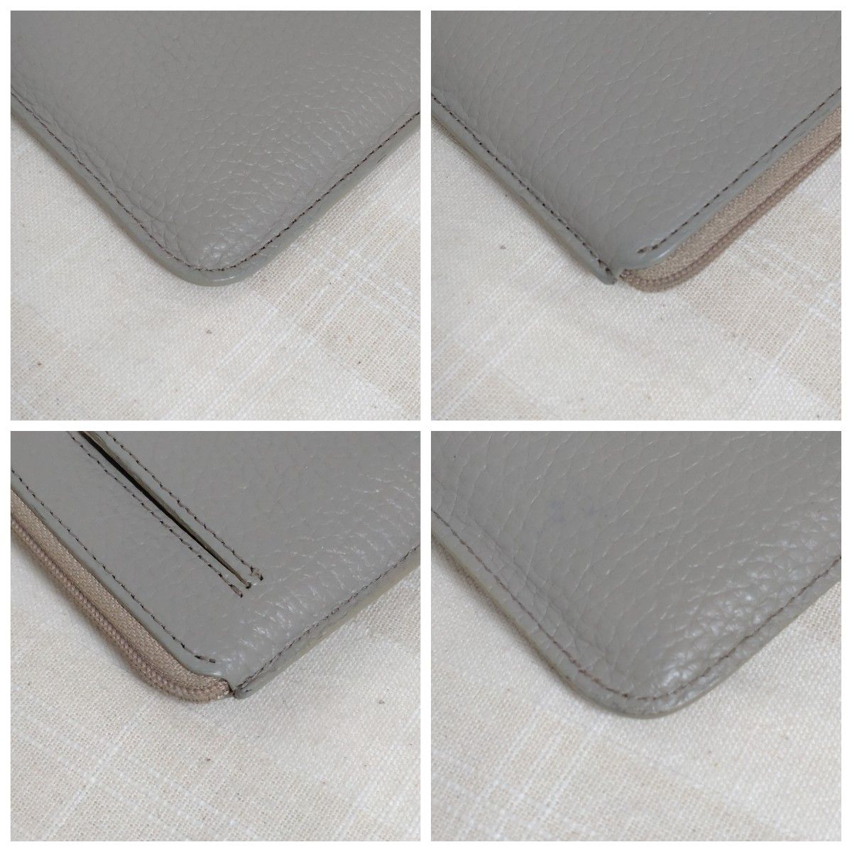 美品】 アタオ ATAO スリモ ケリー 長財布 グレージュ レザー 美品】 アタオ ATAO スリモ ケリー 長財布 グレージュ レザー
