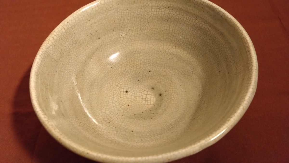 李朝　茶碗　青磁　朝鮮陶器　抹茶碗　古玩　蔵出し　金沢茶道家放出品　１客_画像5