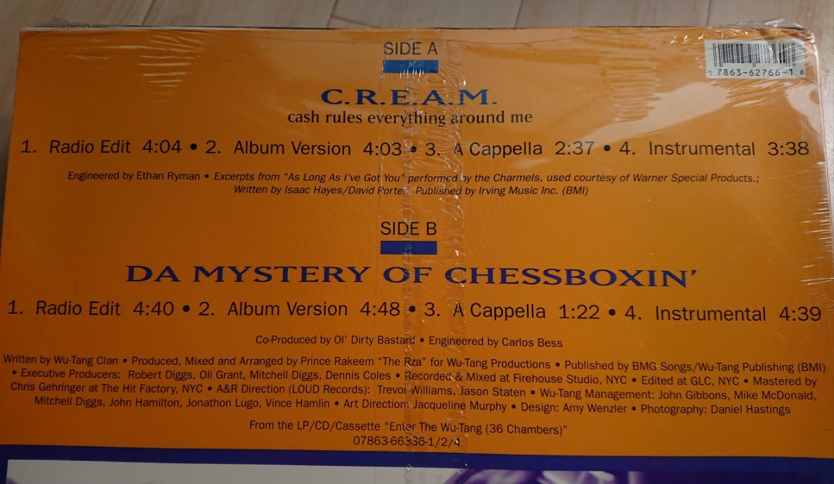 ★シールド 未開封 新品 WU-TANG CLAN CREAM RZA RAEKWON METHOD MAN ウータンクラン C.R.E.A.M. USオリジナル盤 CLASSICS 名作 貴重_画像8