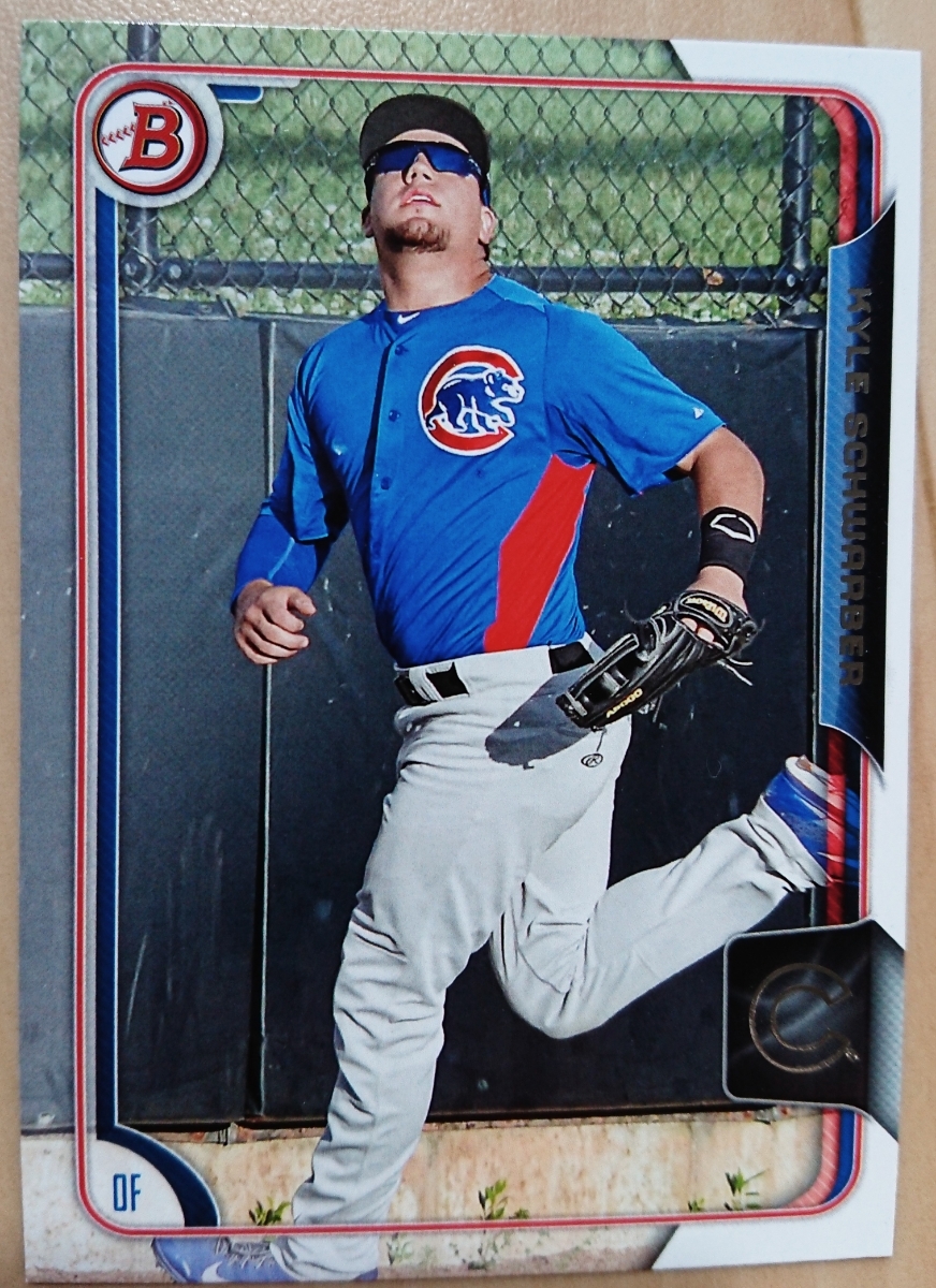 *KYLE SCHWARBER BOWMAN 2015 #BP58 MLB Major League Кайл shuwa- балка CHICAGO CUBS Cub sPROSPECT RCкнига@. удар . Filly z