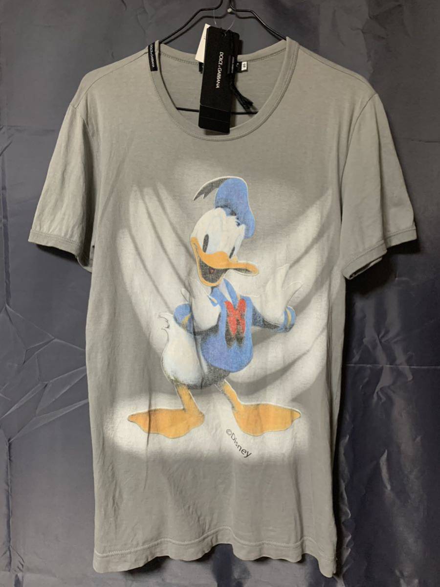 美(タグ有) DOLCE&GABBANA × Disney ドナルドダック コラボTシャツ