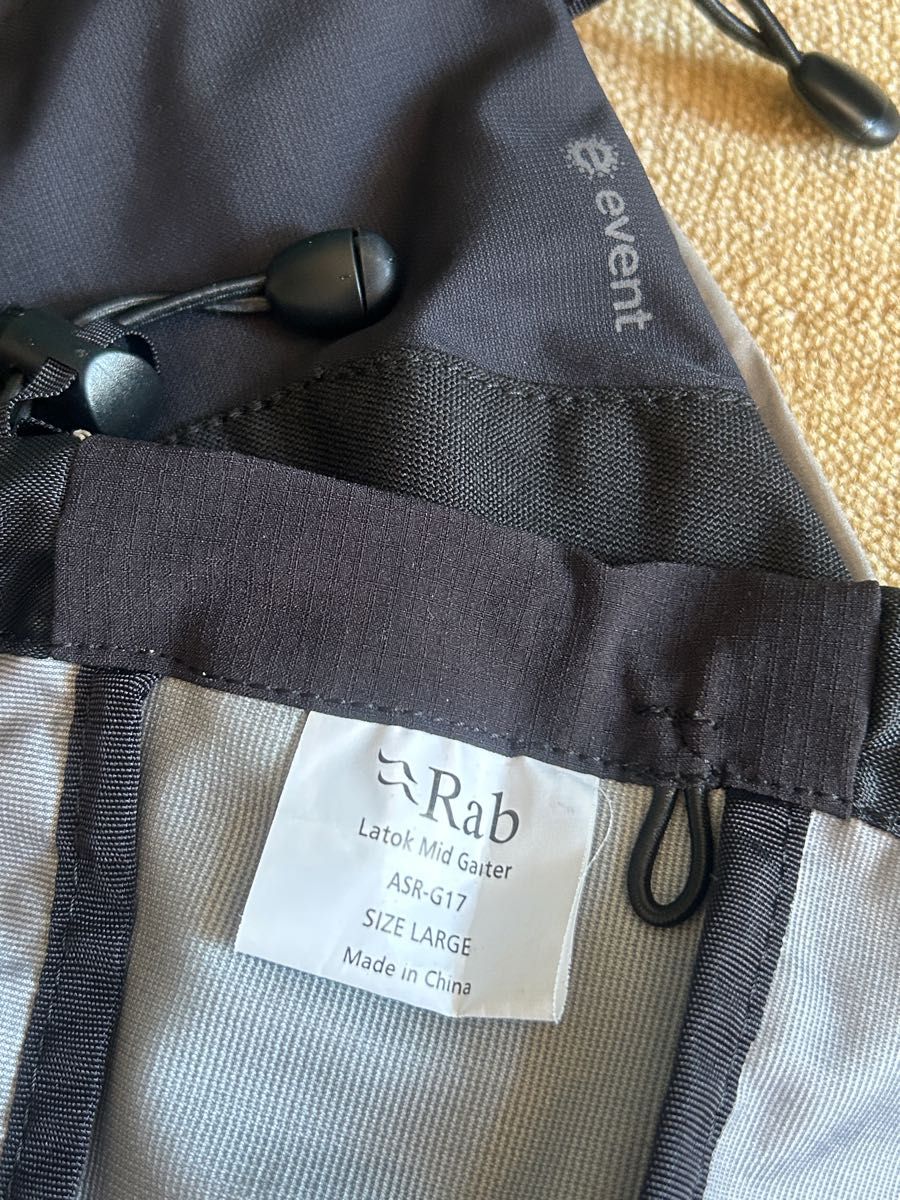 未使用　ラブ　Rab Latok Mid Gaiter ラトックミッドゲイター　ショートゲイター　event 防水透湿