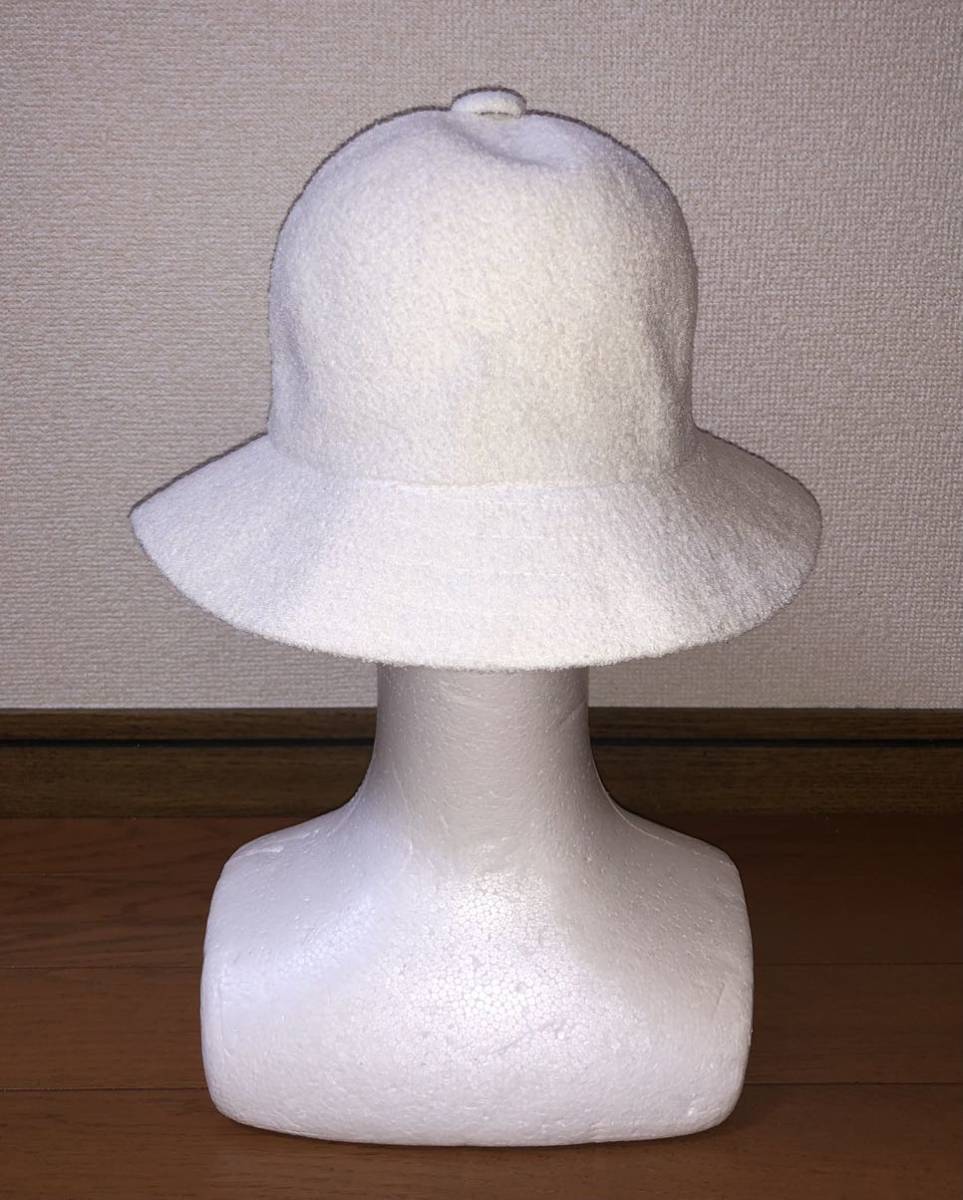 美品 KANGOL Bermuda Casual 0397BC S カンゴール バミューダ カジュアル メトロハット バケットハット ベルハット ホワイト 白 男女兼用