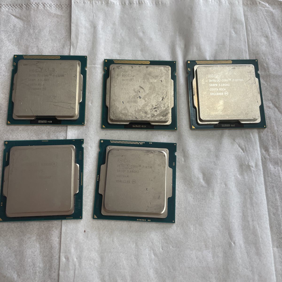 CPU 5枚セット i7-3770K/2枚 i7-3770s/1枚　i7-4790/1枚　E3-1220V5/1枚　現状品　(16-5)_画像1