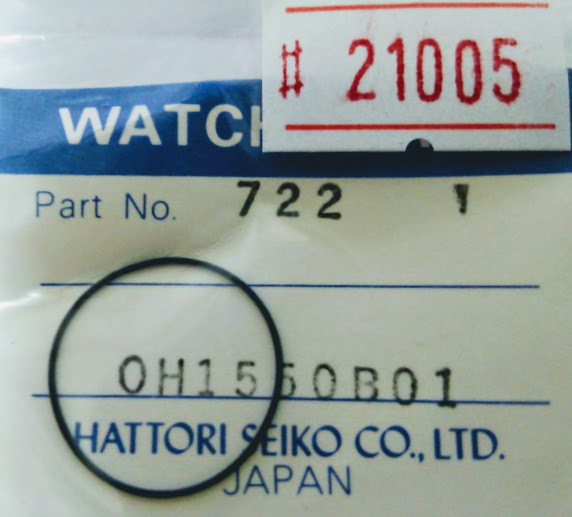 ★SEIKO純正パッキン 722　OH1550B01【定形送料無料】セイコー　整理番号21005_画像1