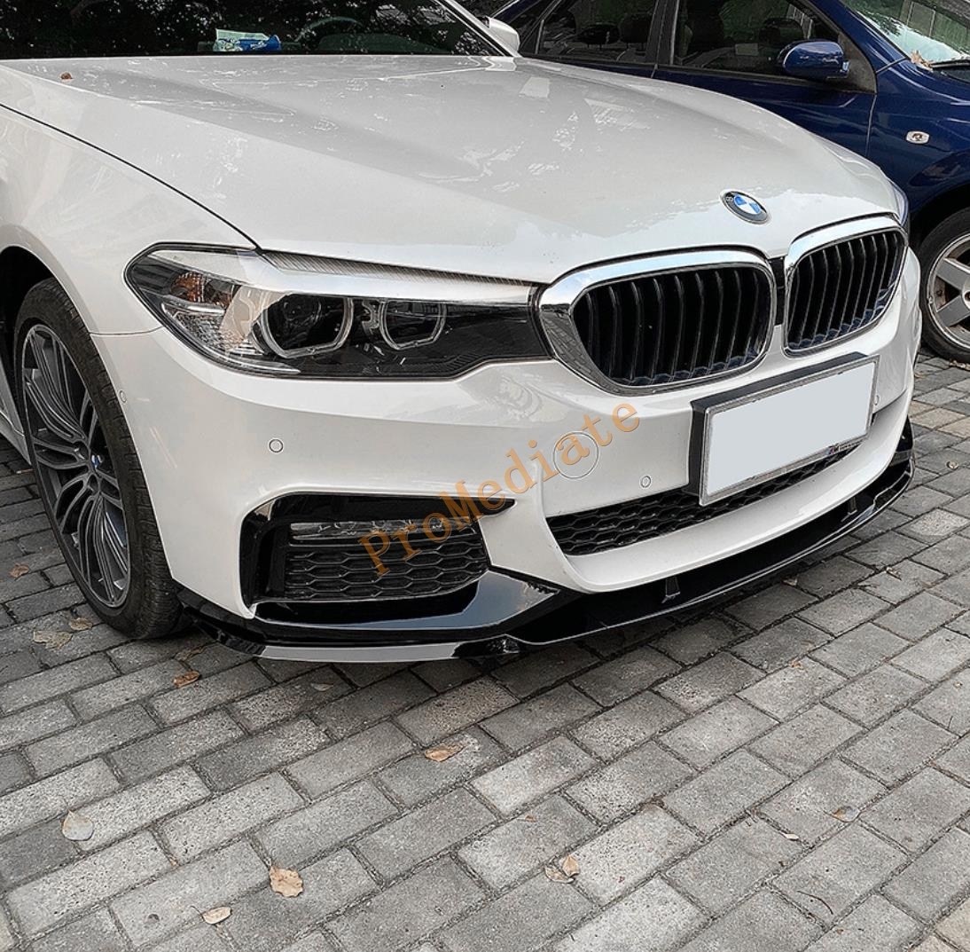 送料無料BMW　G30前期 Mスポーツ 2018-2020年式　ABS製　艶出しブラック　フロントバンパーディフューザー　五段式　1セット_画像4