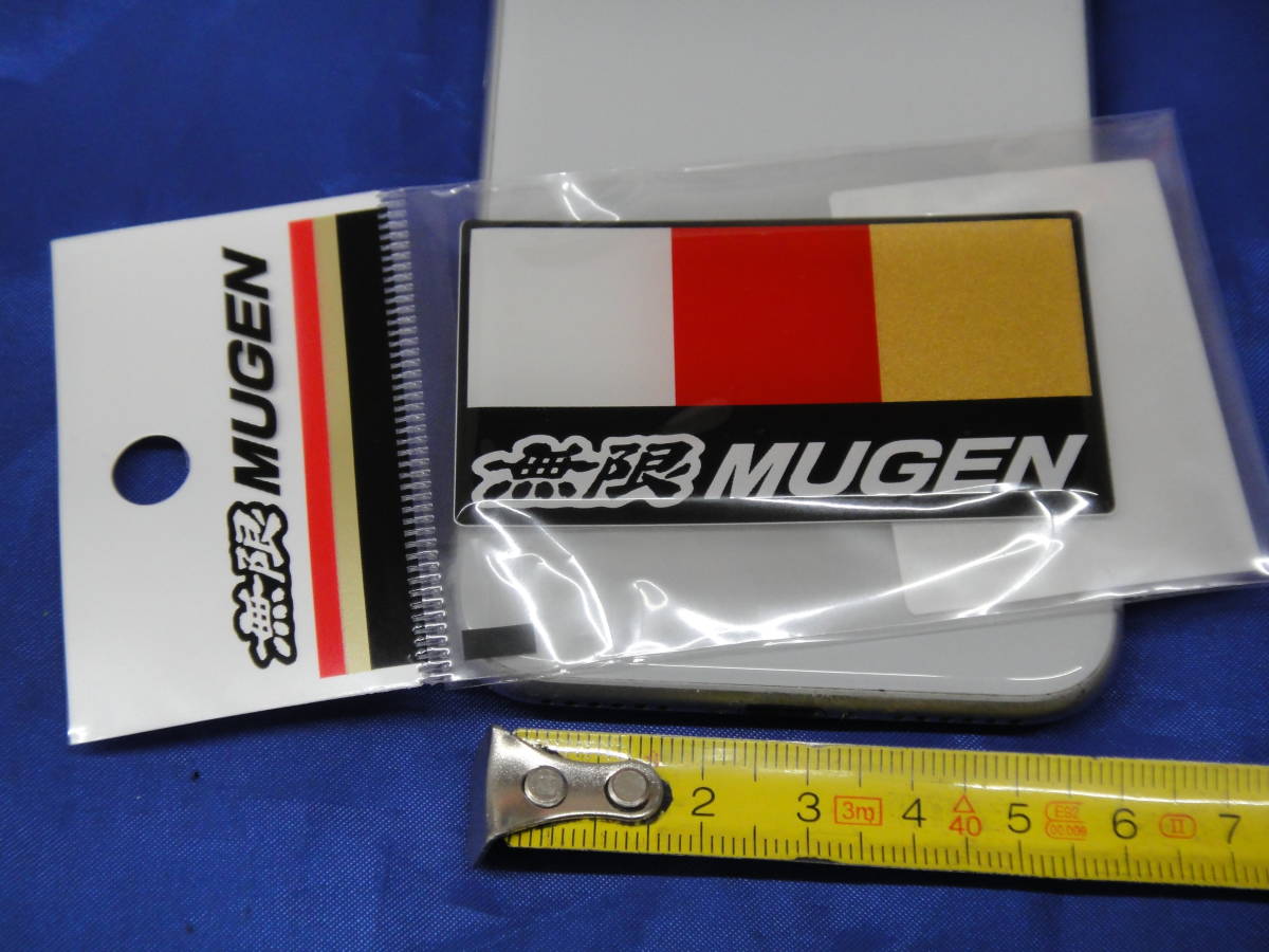 New マジ本物！無限純正品！店頭在庫！新品！無限 MUGEN 90000-YZ8-302A 無限ロゴポッティング 65×35 t=2 複数購入大歓迎 送料無料(条件付_正真正銘本物！90000-YZ8-302A