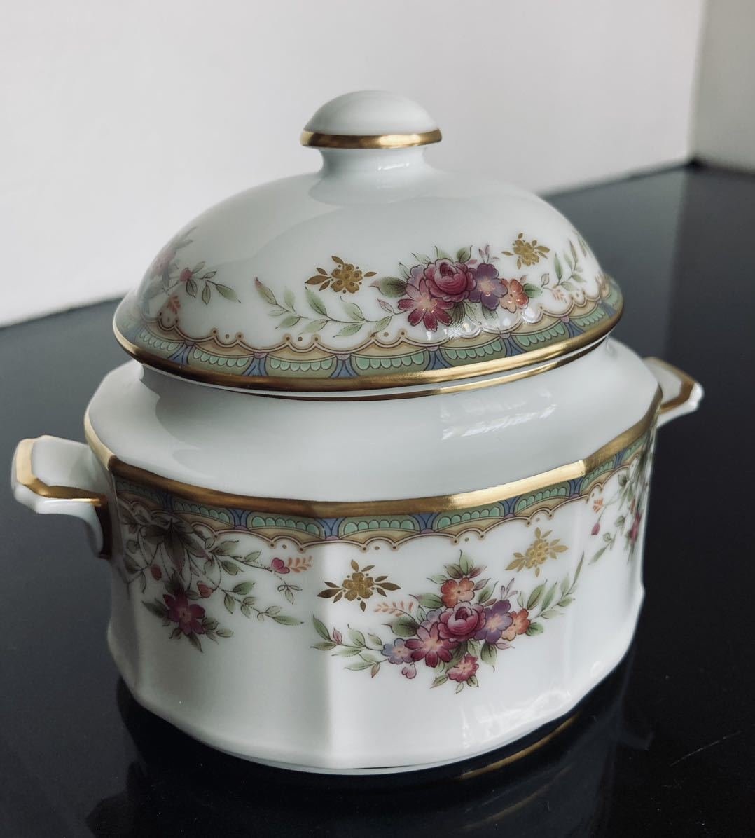 新品未使用◆ Noritake ノリタケ ダイヤモンドコレクション　ROSE PALACE ローズパレス　5539 シュガーポット