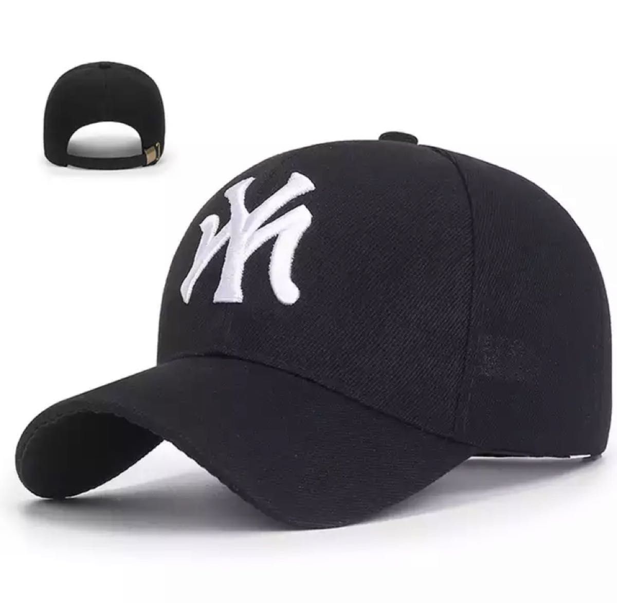 新品未使用 NYロゴ ブラック キャップ 帽子NY ベースボール ストリート 野球帽 ベースボールキャップ 男女兼用｜PayPayフリマ