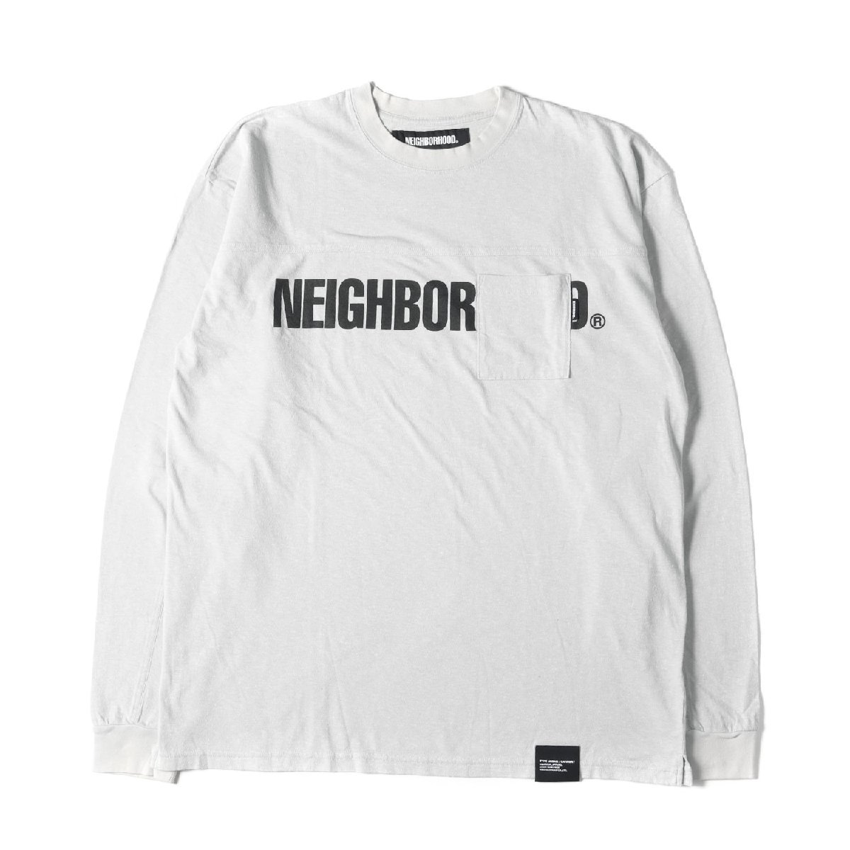 NEIGHBORHOOD ネイバーフッド Tシャツ サイズ:XL 23SS ブランドロゴ 長袖 ポケット クルーネック LOGO PRINT CREWNECK LS トップス