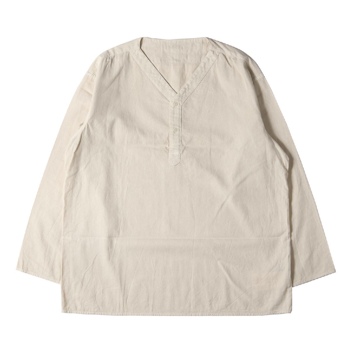 美品 Kinema キネマ シャツ サイズ:M 23SS 受注販売品 ピグメント染め Vネック pigment sleeping shirt KNM-23SS-SH10 トップス ブランド