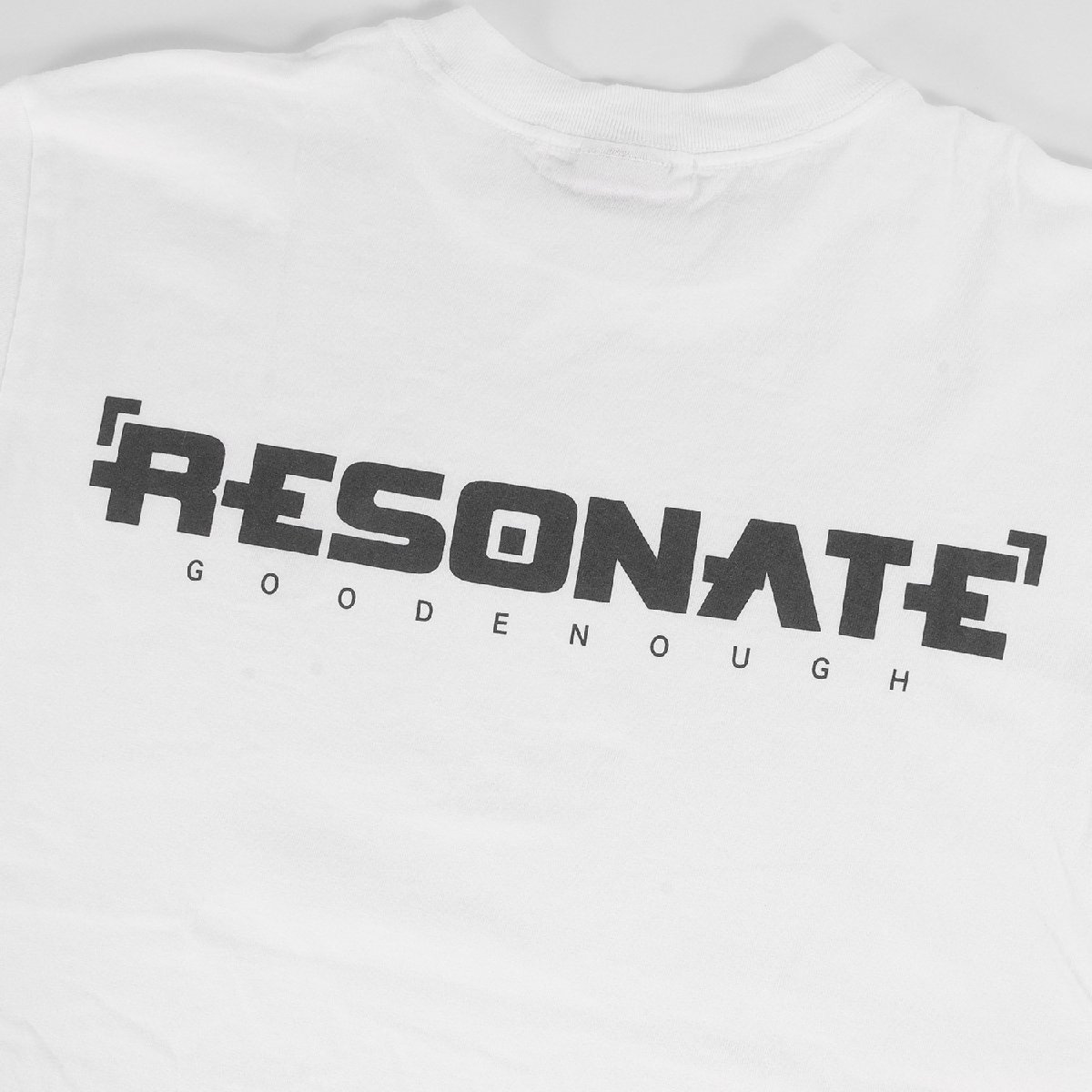 RESONATE GOODENOUGH リゾネイト グッドイナフ Tシャツ サイズ:M 00s リフレクターロゴ クルーネック 半袖 Tシャツ anvil USA製 ホワイト_画像6