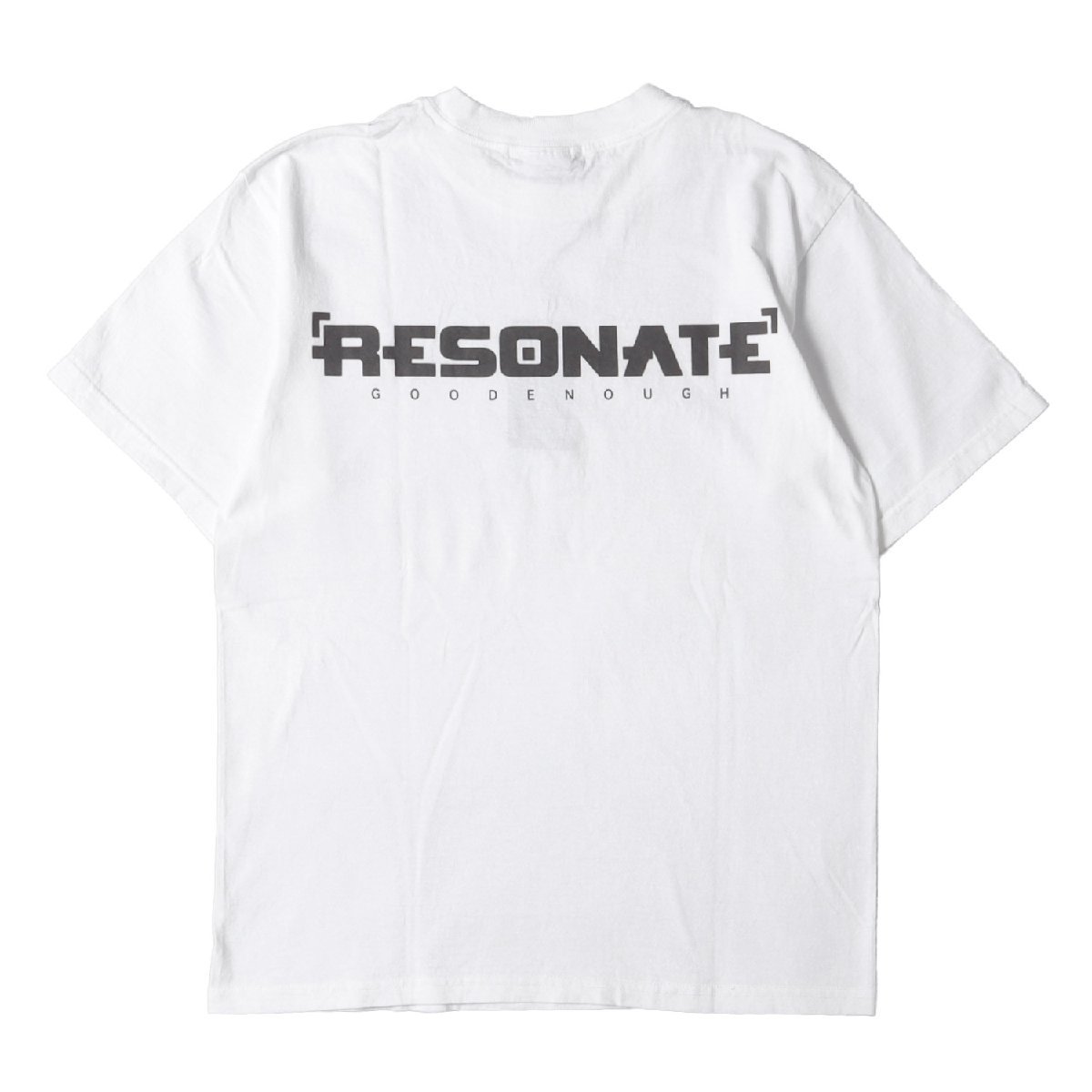 RESONATE GOODENOUGH リゾネイト グッドイナフ Tシャツ サイズ:M 00s リフレクターロゴ クルーネック 半袖 Tシャツ anvil USA製 ホワイト_画像1