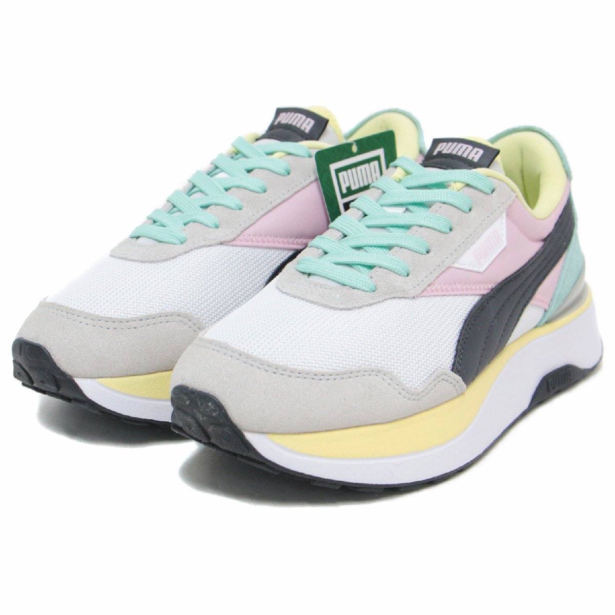  new goods PUMA Puma shoes shoes sneakers low cut thickness bottom race up color b locking CRUISE RIDER cruise rider 375072