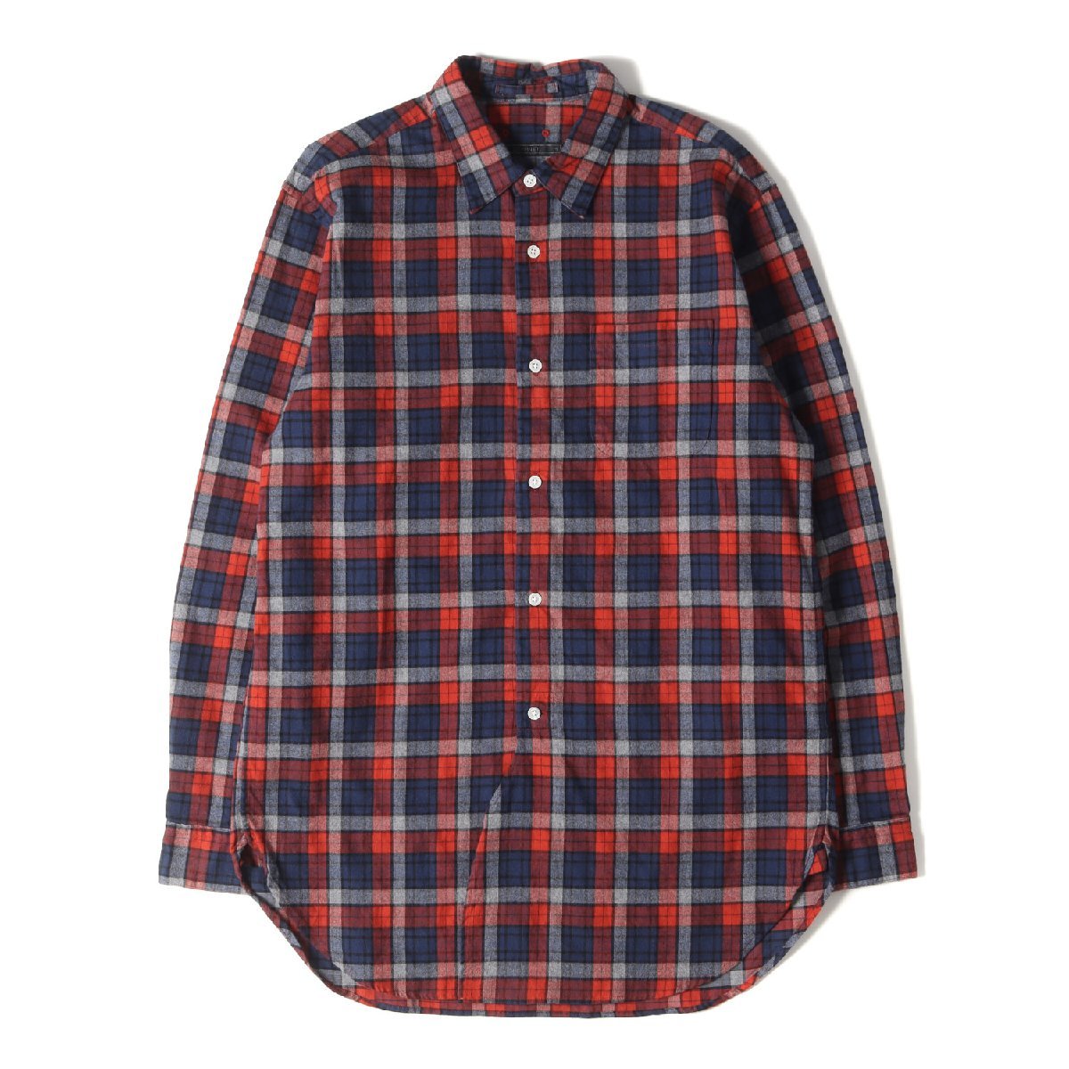 美品 SOPHNET ソフネット シャツ サイズ:M チェック シャツ ネルシャツ FLANNEL CHECK REGULAR COLLAR LONG SHIRT 17AW トップス