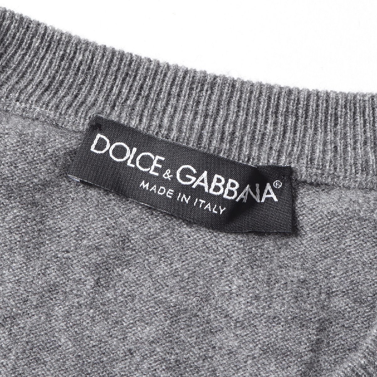 DOLCE&GABBANA Dolce & Gabbana knitted size :56 crew neck cashmere knitted sweater gray Italy made brand casual 