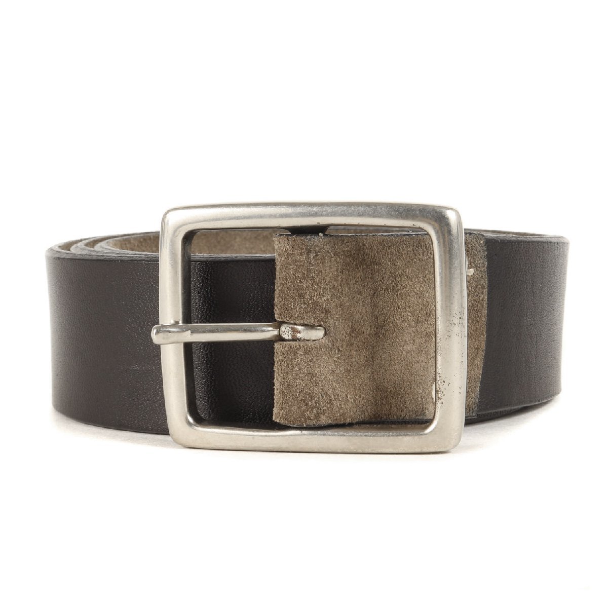 BUTTERO Buttero sk airbag ru suede leather belt gray 80 Italy made brand simple 