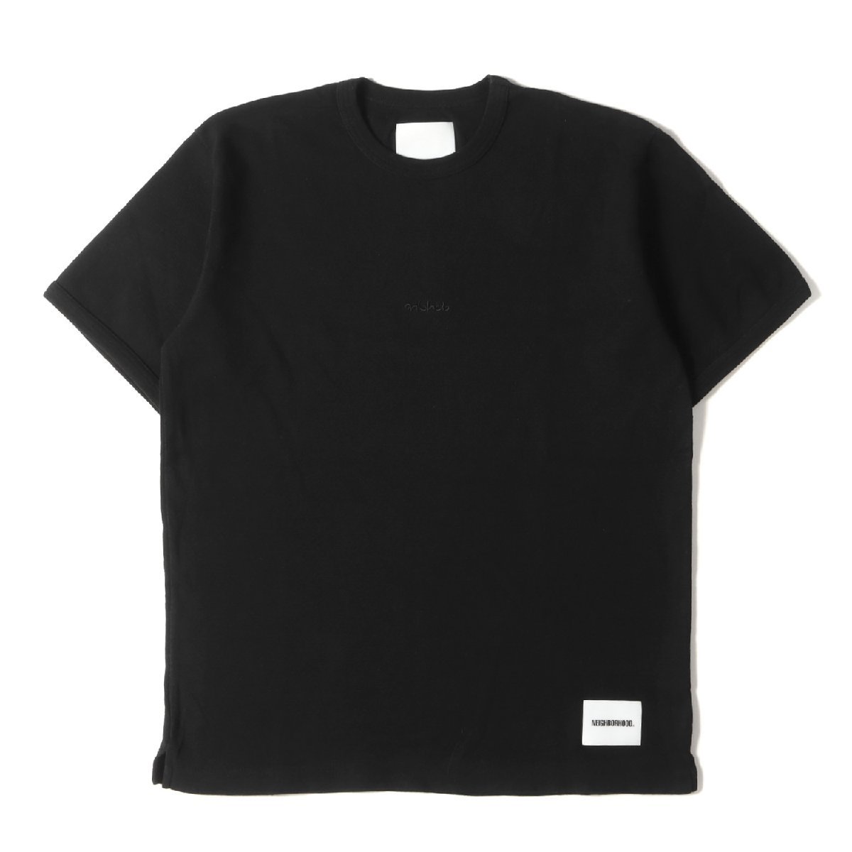 NEIGHBORHOOD ネイバーフッド Tシャツ サイズ:S 20SS ロゴ 刺繍 ヘビーウェイト リブ クルーネック Tシャツ RIB / C-CREW. SS ブラック_画像1
