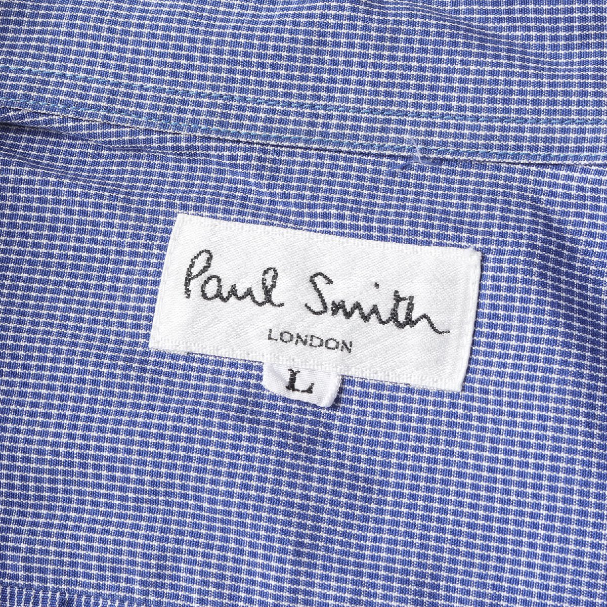 Paul Smith ポールスミス シャツ サイズ:L ピンチェック フォーマル ドレスシャツ 487637EM 685 長袖 コンバーチブルカフス LONDON_画像3