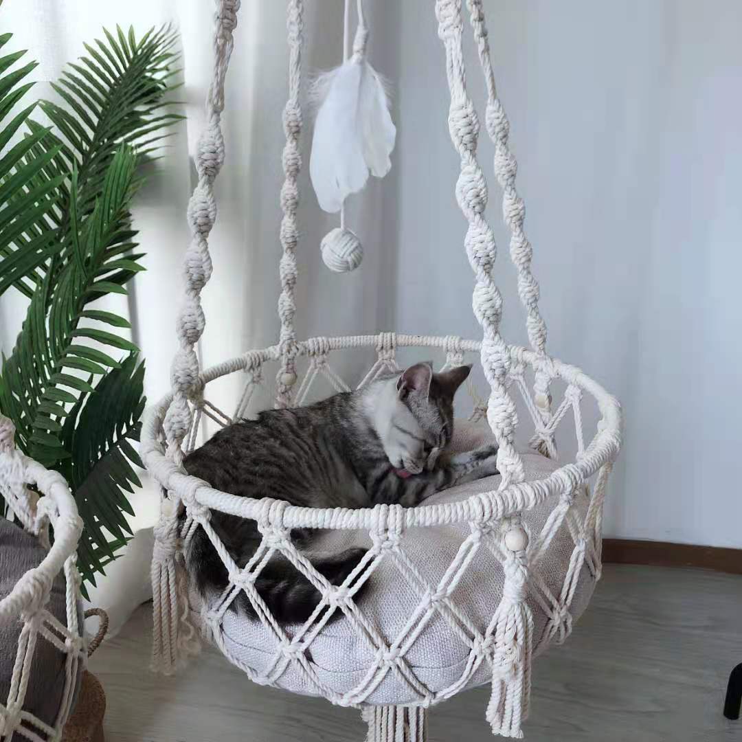  pet swing hammock hanging lowering pet bed dog bed cat bed stylish lovely pet accessories soft eggshell white 