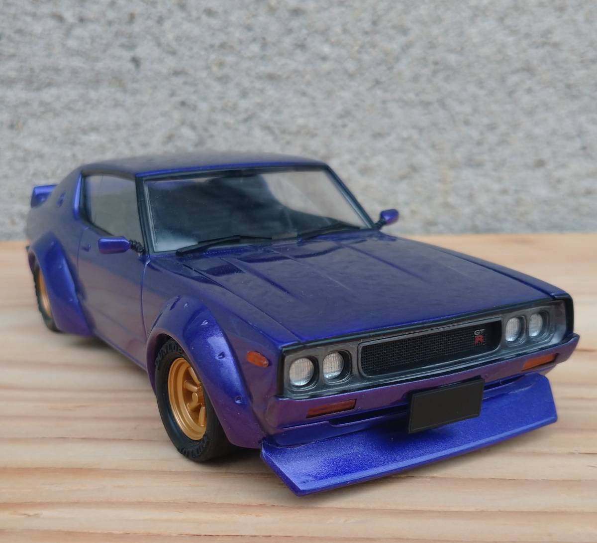  Aoshima 1/24 Nissan Skyline GT-R modified KPGC110gla tea n Ken&Mary final product 