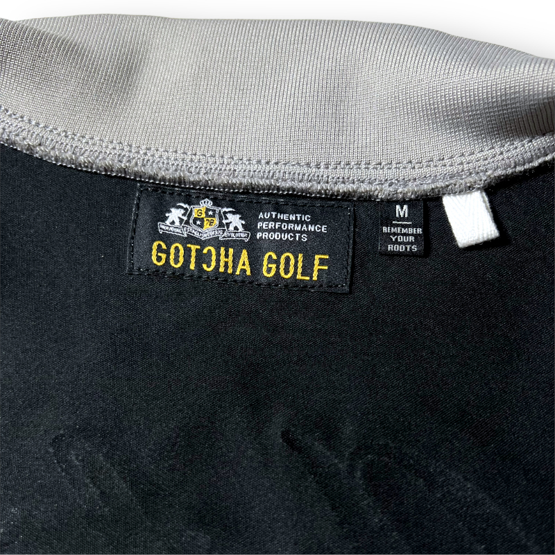 新品 GOTCHA GOLF ガッチャ 定価1.3万 撥水抗菌 ダンボールニット ジャケット ブルゾン MA-1 ゴルフウェア 221GG1600 M 秋冬 ◆B1506_画像9