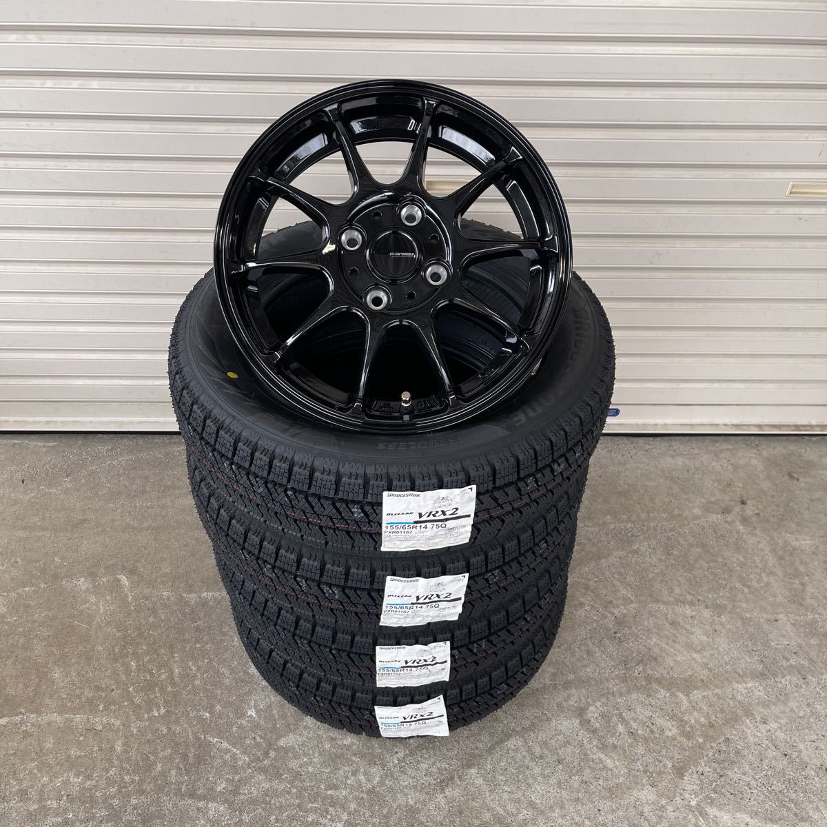 《G-SPEED G-07》ブリヂストンVRX2◆155/65R14◆NBOXタントムーヴワゴンRラパンアルトデイズトコットスペーシア　スタッドレス_画像1