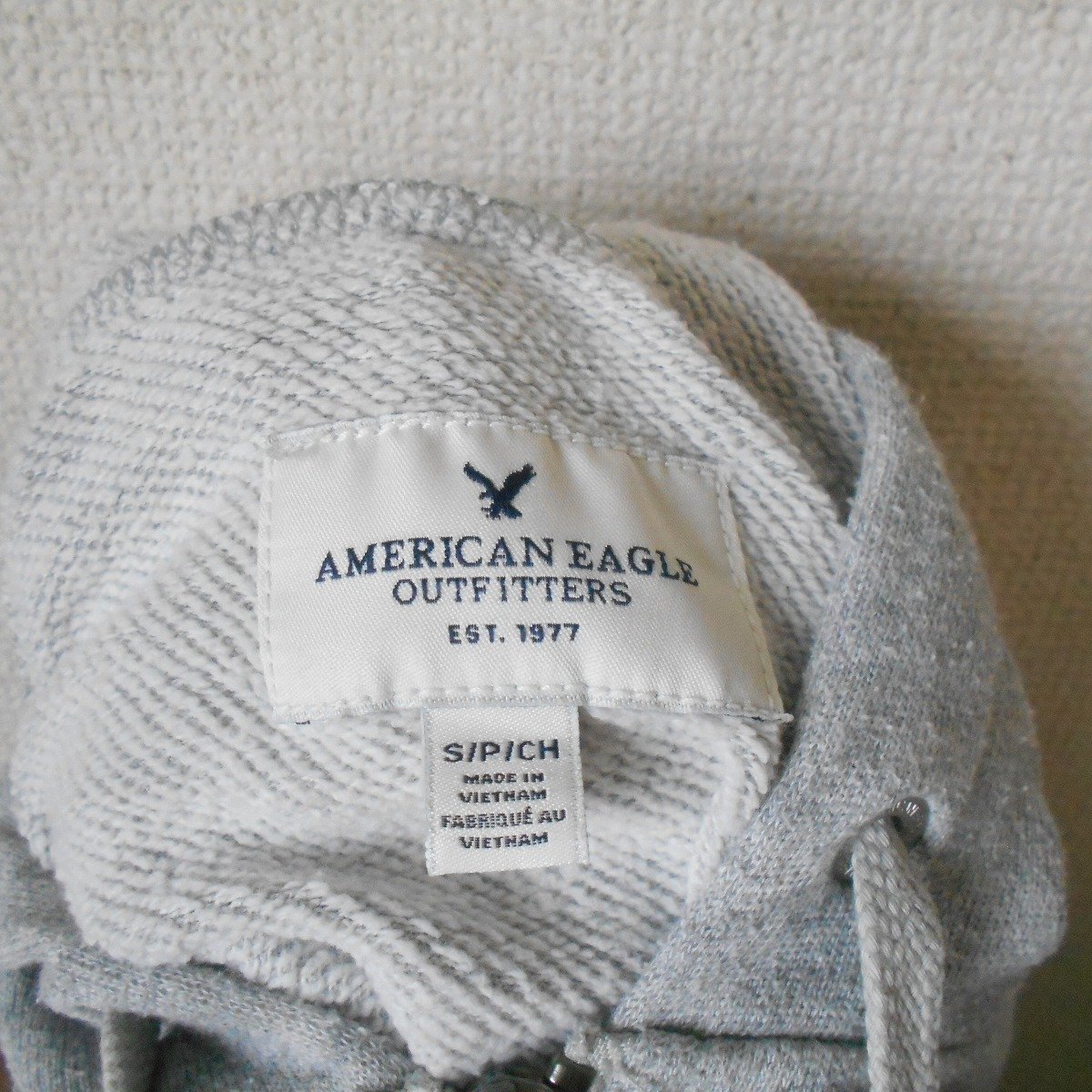 アメリカンイーグル AMERICAN EAGLE ジップアップ パーカー レディース S グレー_画像9