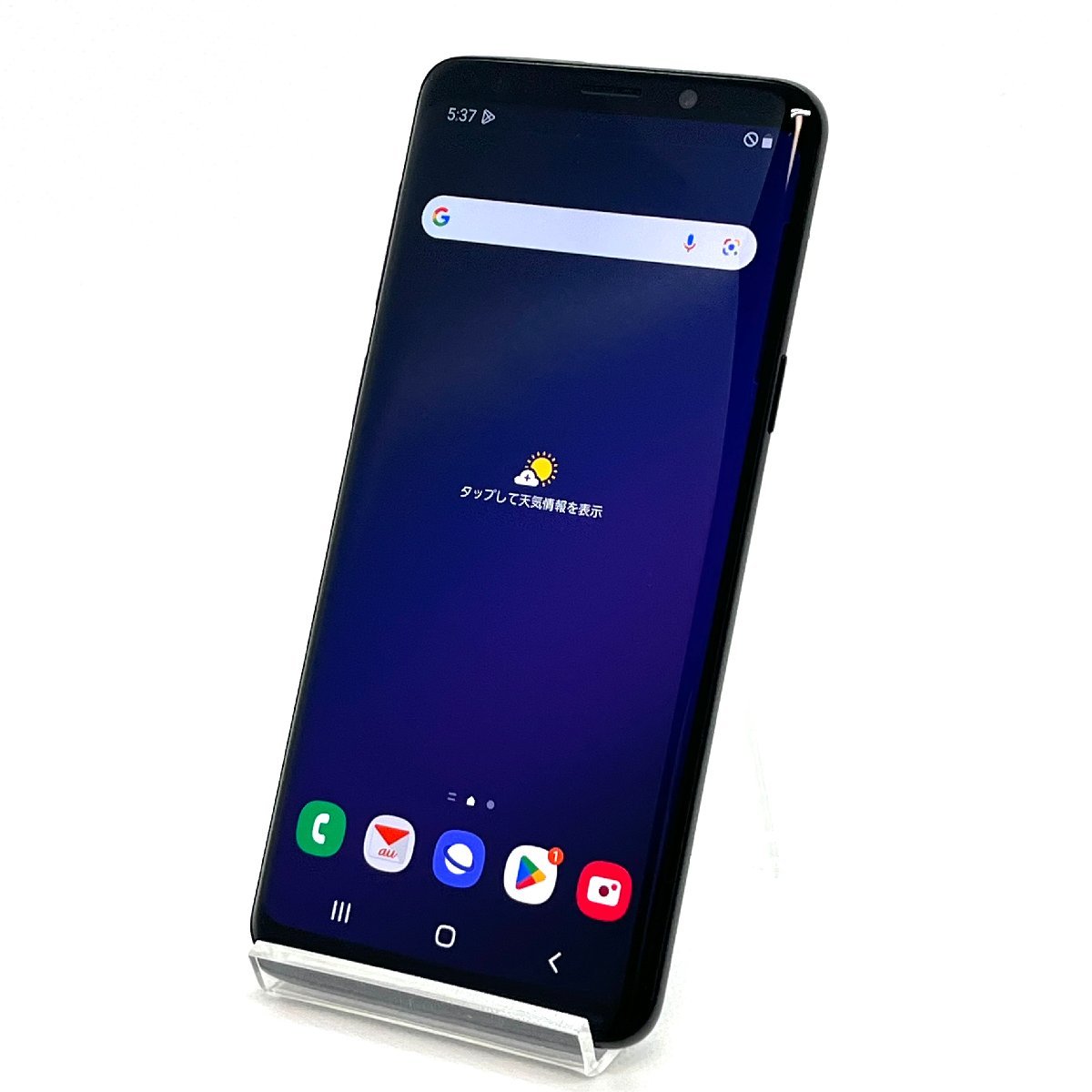 訳あり Galaxy S9 SCV38 au ミッドナイトブラック SIMロック解除済み 64GB 白ロム スマホ本体 送料無料 T6_画像1