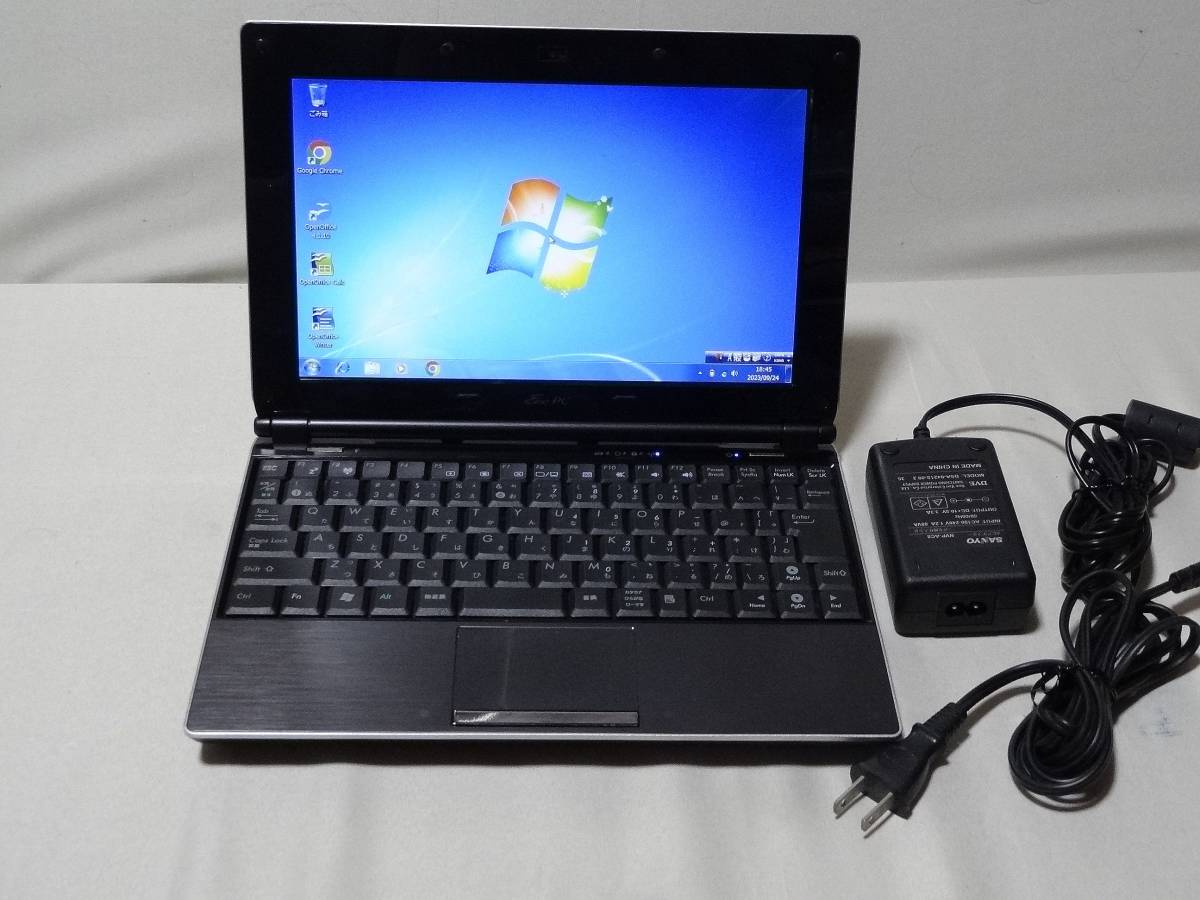 ASUS☆10型モニターノートPC【Eee PC 1002HA】Intel Atom N270 1.6GHz/2GB/80GB/無線LAN/windows7/OPEN OFICE/代替AC電源付属●ジャンク品_普通にWindows画面は起動しません