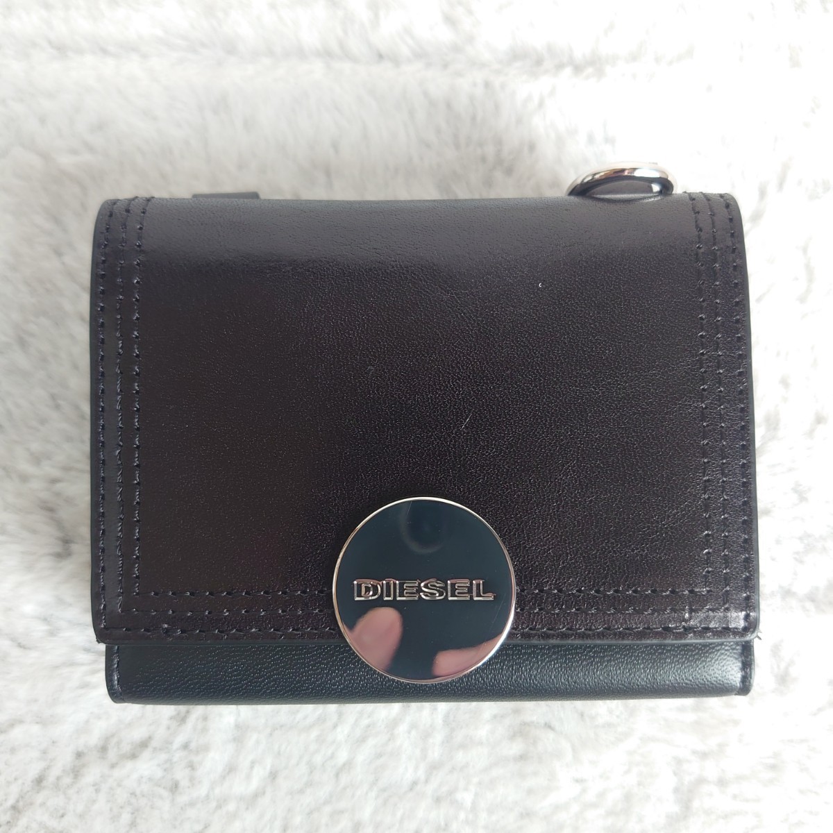 極美品 ディーゼル DIESEL 財布 コンパクト財布 カードケース コインケースドッキング ブラック