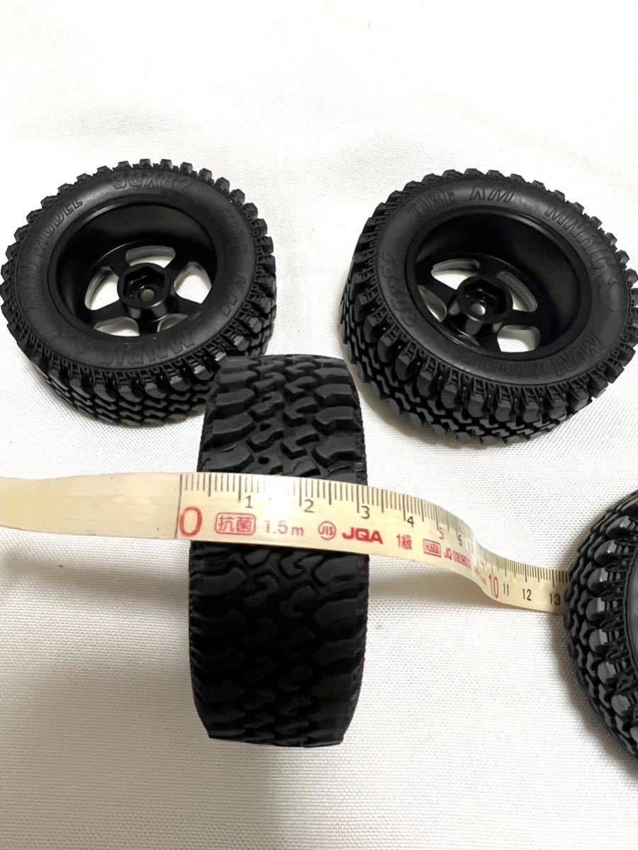 85mm 高精度金属ビードロック アルミホイール タイヤ4本 タミヤ 85mm 高精度金属ビードロック アルミホイール タイヤ4本 タミヤ