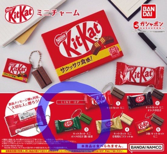 Nestle KitKat ネスレ キットカット ミニチャーム 食品サンプル 本物みたい 濃い抹茶 ガチャ詰めポーチ 受験応援 合格祈願 御守 ジッパー付_画像2