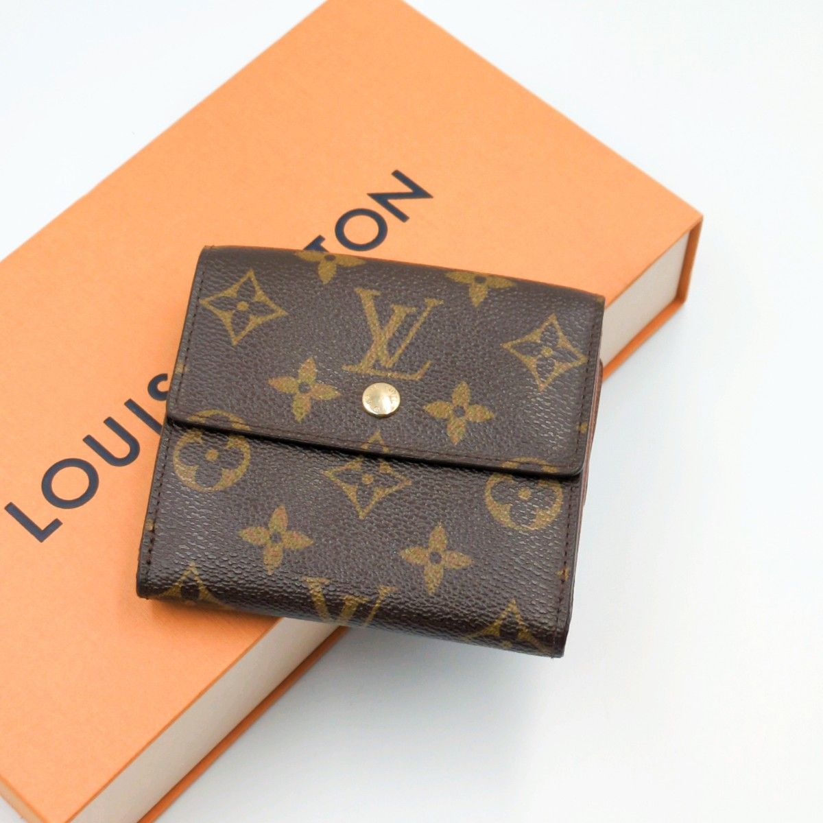 【極美品】 ルイヴィトン/ LOUIS VUITTON モノグラム ポルトフォイユ エリーズ 2つ折り財布 Wホック