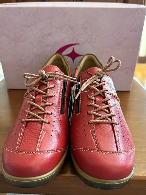 SP2401 赤 24.5 4E ムーンスター MS 月星 ウオーキングシューズ レデイースシューズ 靴 日本製 靴 moonstar 送料無料 新品未使用品_画像6