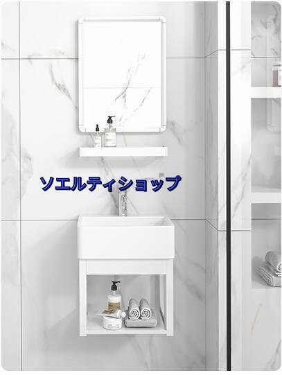 人気推薦家庭用壁掛け式手洗器キャビネット組み合わせ家庭用簡易セラミックス洗面台池 2色から選択可能