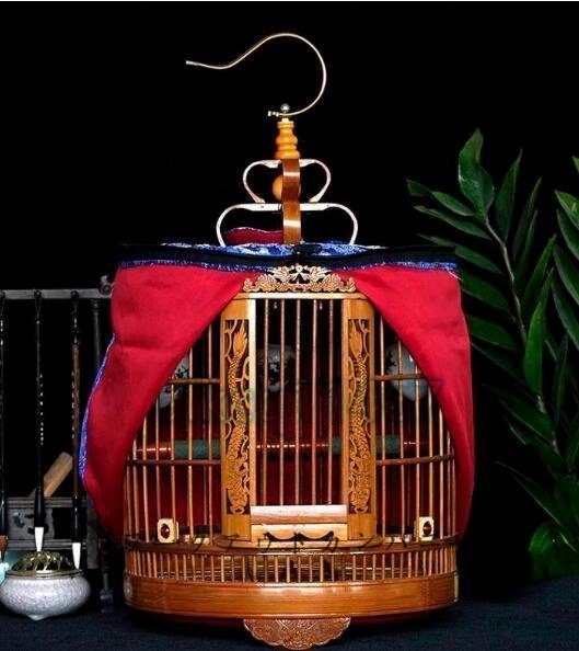 大好評 鳥かご 竹製 高級宮庭式 手作り 彫刻 丸竹鳥籠