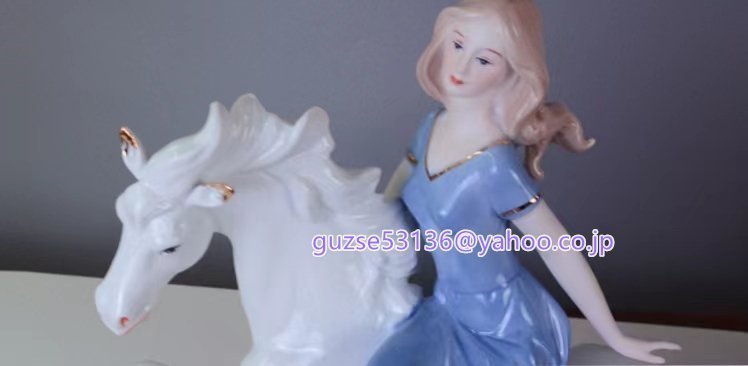 人気美品☆西洋陶器 北欧磁石 陶器の人形 お姫様 陶器の置物 洋風 置物 芸術品_画像5