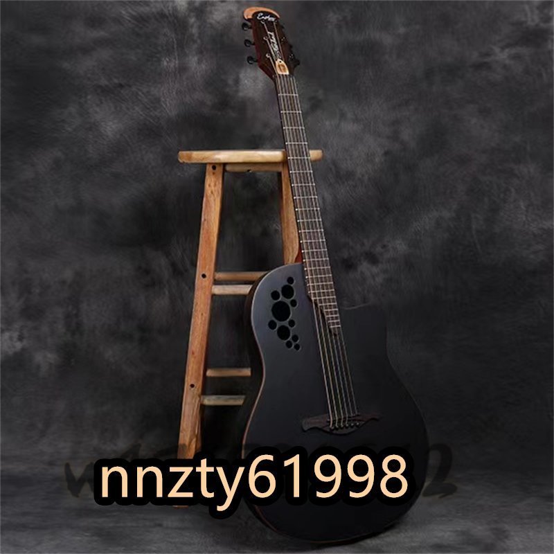 アコースティックギター 弦楽器 ピックアップ 21フレット 1:18閉鎖弦ノブ ケース付き 表面単板 トウヒ 炭素繊維材料 炭化合成木材