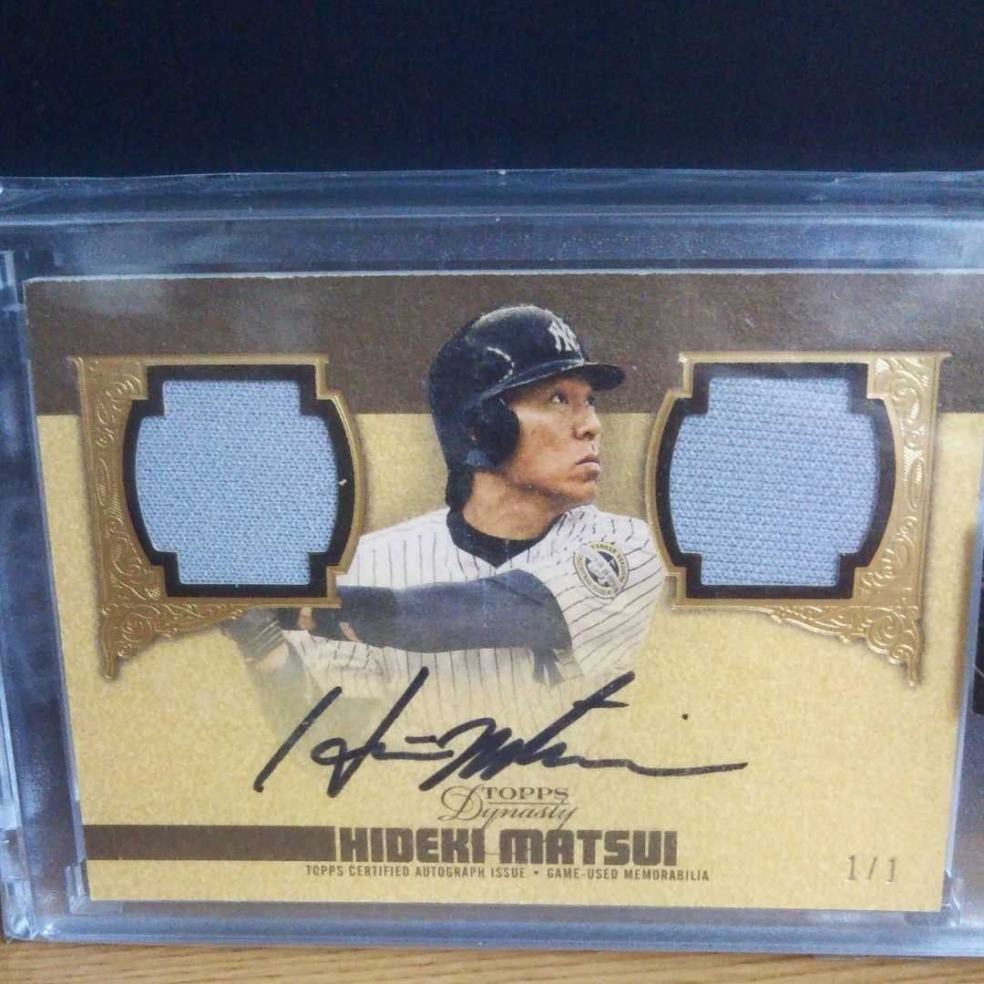 最低価格の 2019 topps 松井秀喜 直筆サイン実使用ユニフォーム